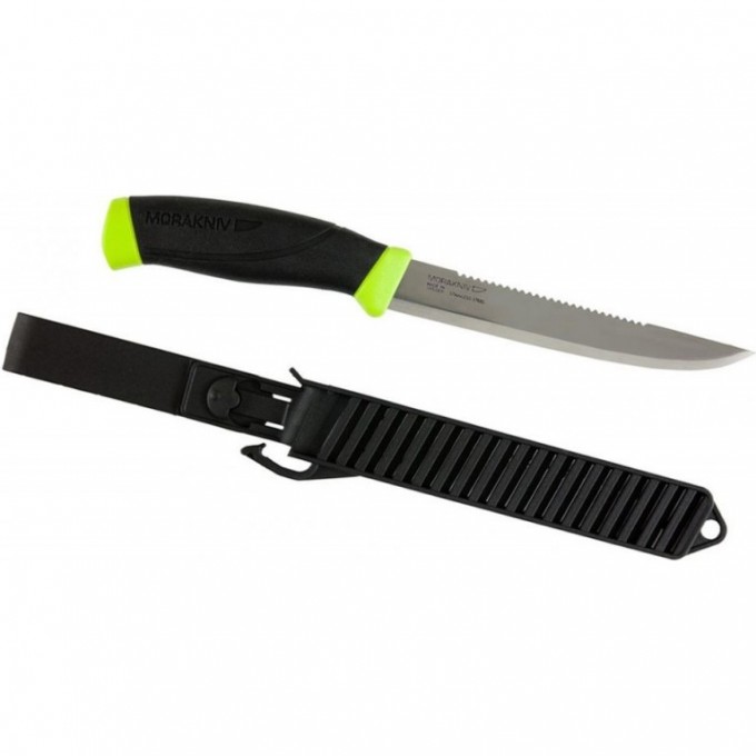 Нож MORAKNIV FISHING COMFORT SCALER 150, серейтор на обухе, лайм 13870 (11893) Нож MORAKNIV FISHING COMFORT SCALER 150, серейтор на обухе, лайм 13870 (11893)